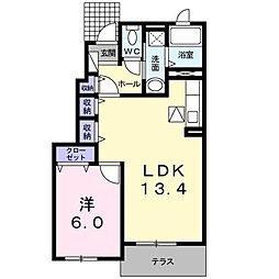 サンタウン青垣 1LDKの間取図画像