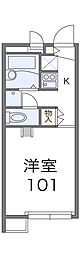レオパレスα 1Kの間取図画像