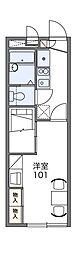 レオパレスノルデン高尾 1Kの間取図画像