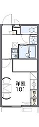 レオパレス北原 1Kの間取図画像