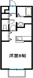 メルベーユ英賀保 1Kの間取図画像