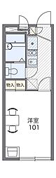 レオパレスウェストスター 1Kの間取図画像