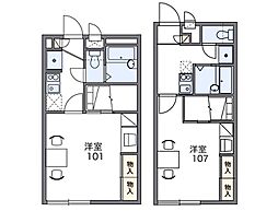 レオパレスチェルキオ 1Kの間取図画像