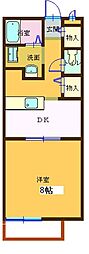 ジュネス 1DKの間取図画像