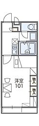 レオパレスサンライズ松陽 1Kの間取図画像