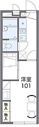 レオパレス松風舎 1Kの間取図画像
