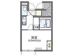 レオネクストラフォーレ 1Kの間取図画像