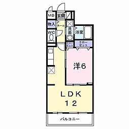グラン・ステラータ 1LDKの間取図画像