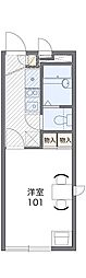 レオパレスニシスズラン 1Kの間取図画像