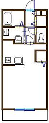 コンフォート小山B ワンルームの間取図画像