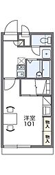 レオパレス三田ウチダ3号館 1Kの間取図画像