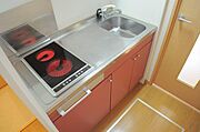 電熱タイプのコンロが2口