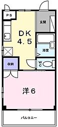イエストプレイス 1DKの間取図画像