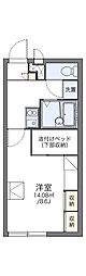 レオパレス白国 1Kの間取図画像
