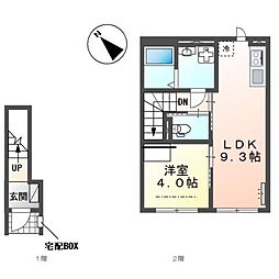 クレリア 1LDKの間取図画像