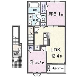 プロスペリテVB 2LDKの間取図画像
