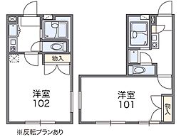 レオパレスアヴェニュー壱番館 1Kの間取図画像