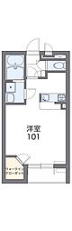 レオネクスト篠山おかのB 1Kの間取図画像