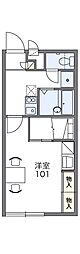 レオパレス北平野 1Kの間取図画像