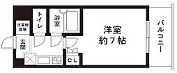 サンロードスクエアショウワ 1Kの間取図画像
