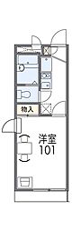 レオパレスシーブリーズ 1Kの間取図画像