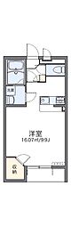 レオネクストトライ 1Kの間取図画像
