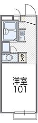 レオパレスファーストプラザ 1Kの間取図画像