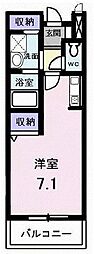 ルーチェ・デル・ソーレ ワンルームの間取図画像