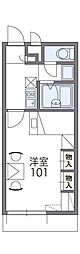 レオパレスボヌール 1Kの間取図画像