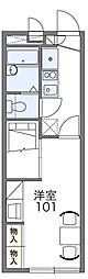 レオパレスイーススペース 1Kの間取図画像