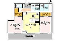 D s 北条1丁目 2LDKの間取図画像