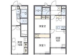 レオパレス堂ノ元 1Kの間取図画像