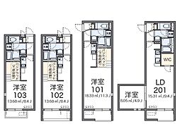 レオネクストポムール5 1LDKの間取図画像