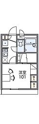 レオパレスウィン 1Kの間取図画像