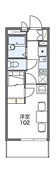 レオパレスアズサ 1Kの間取図画像