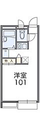 レオパレスTAKATA 1Kの間取図画像
