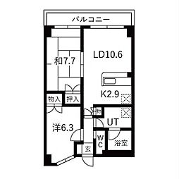 東加古川ミオ 2LDKの間取図画像