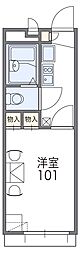 レオパレスフェレット 1Kの間取図画像