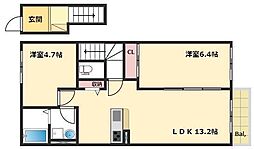 CASADEAR2 2LDKの間取図画像