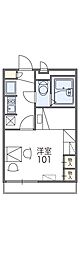 レオパレス桜町 1Kの間取図画像