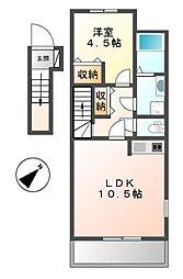 アレッタディモーラ 1LDKの間取図画像