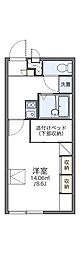 レオパレスボヌール 1Kの間取図画像