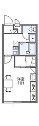 レオパレスゴールドリングC 1Kの間取図画像