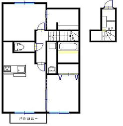 エグレッタ・コート 2LDKの間取図画像