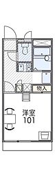 レオパレスObuRyusei 1Kの間取図画像