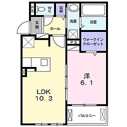 グラン・メリー1 1LDKの間取図画像