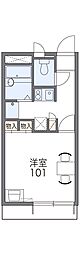 レオパレス三田ウチダ 1Kの間取図画像
