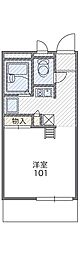 レオパレス熊野 1Kの間取図画像