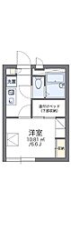 レオパレスルミエール 1Kの間取図画像