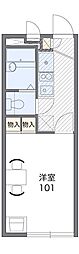 レオパレスルミエール道場 1Kの間取図画像